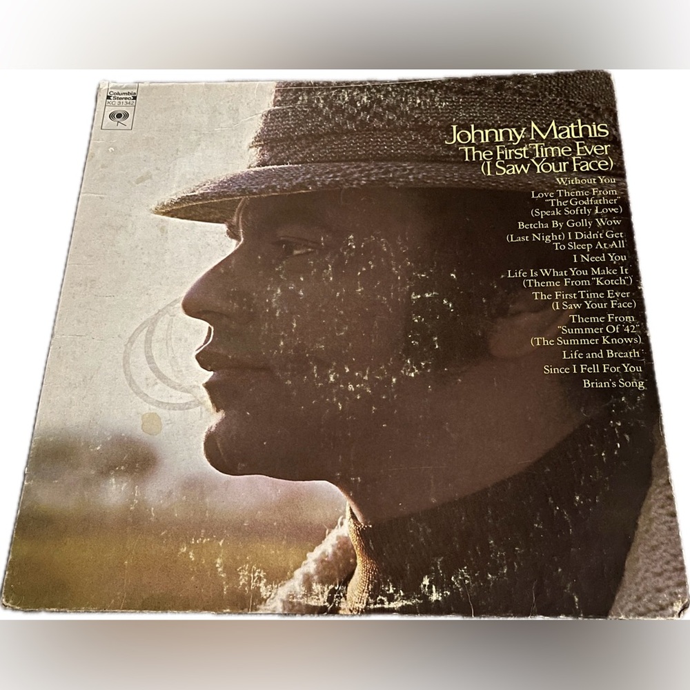 💙 Johnny Mathis The First Time Ever Vinyl Album
